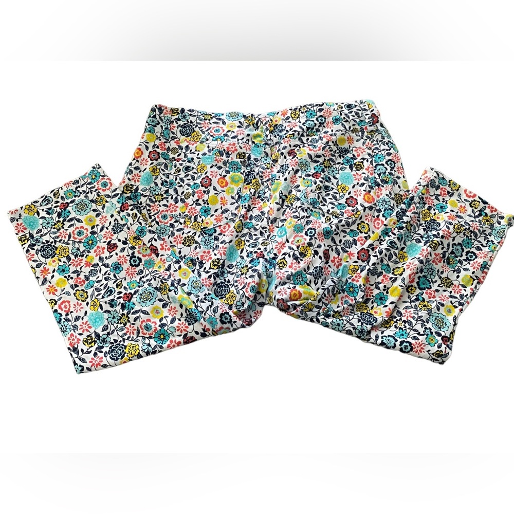 terra & sky floral capri pull on leggings